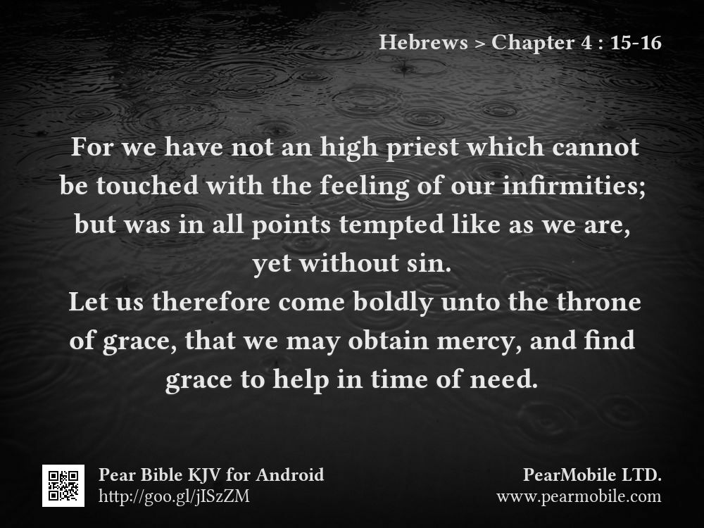 Hebrews, Chapter 4:15-16